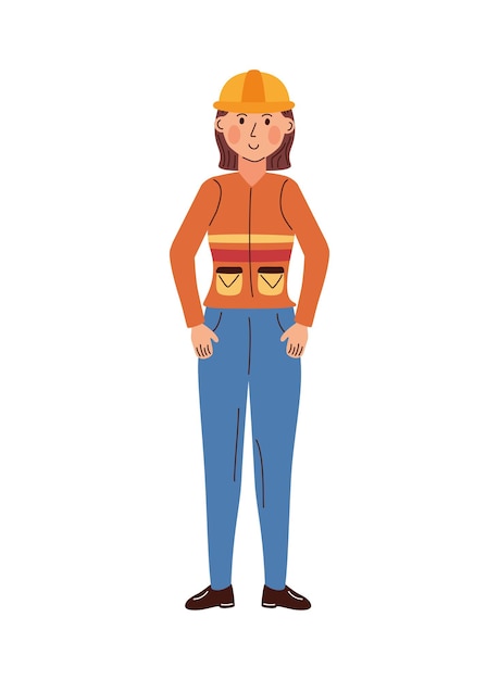 Woman engineer illustration