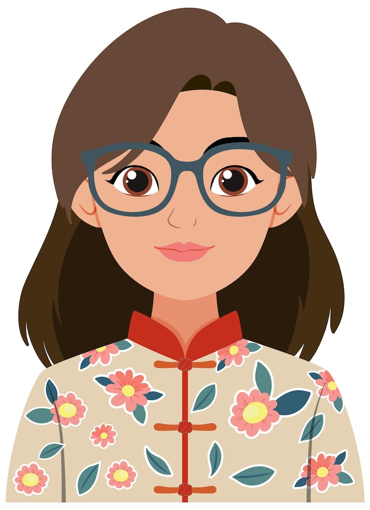 Free Vector woman in floral traditional costume