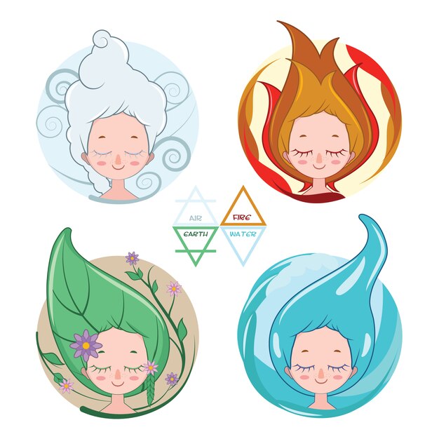 Woman four elements