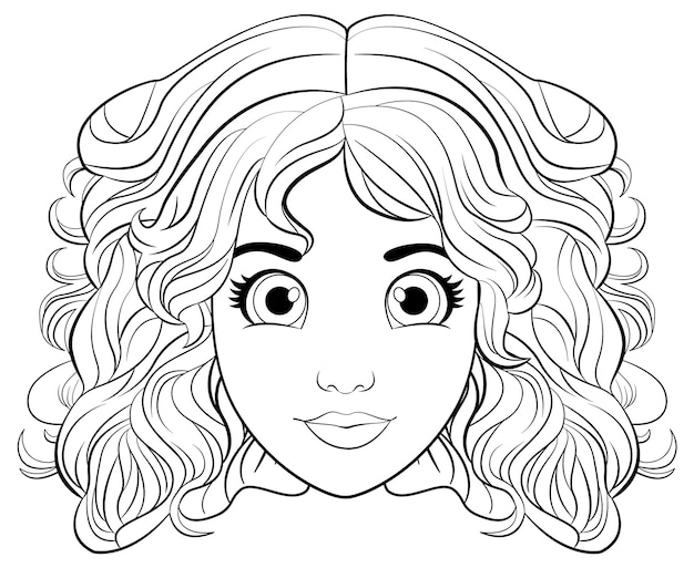 Free vector woman head cartoon isolated