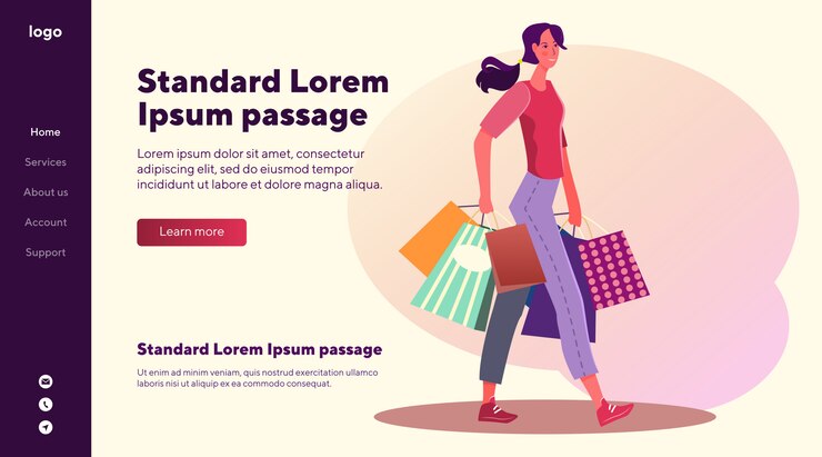 Free Vector woman holding shopping bags