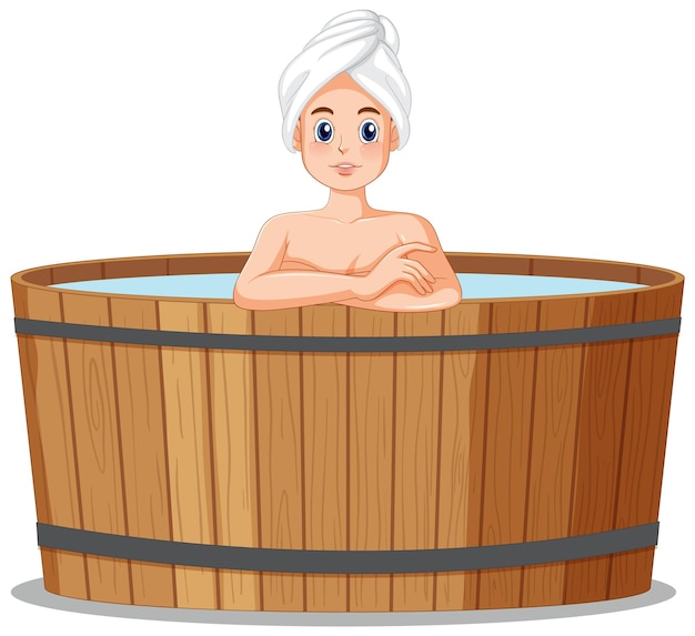 Free vector woman in hot tub spa