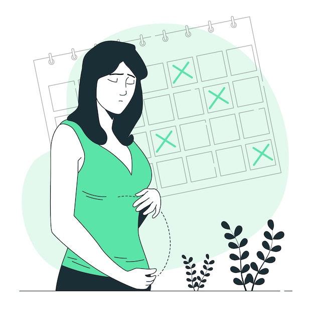 Free vector woman infertility concept illustration