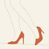 Vettore gratuito gambe di donna in scarpe con tacco alto