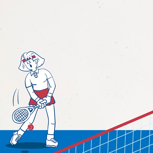 Free vector woman playing tennis vector