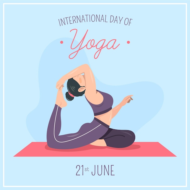 Free vector woman practicing yoga