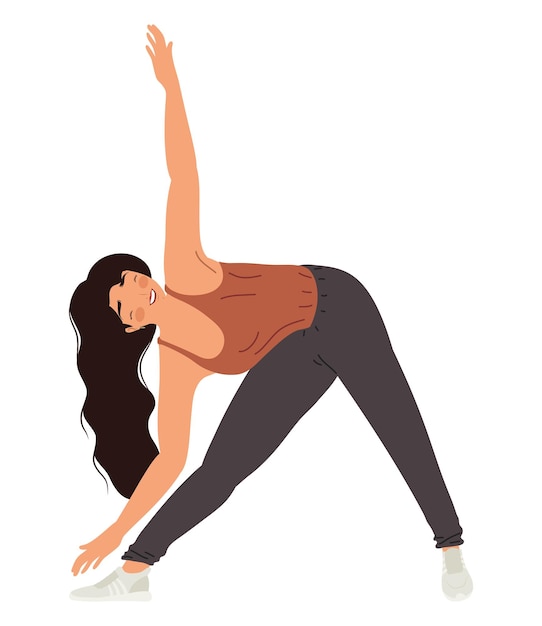 Бесплатное векторное изображение Женщина практикует йогу