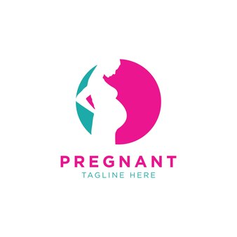 女性​妊娠中​の​ロゴ​の​デザイン​テンプレート