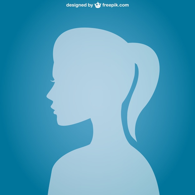 Woman profile silhouette