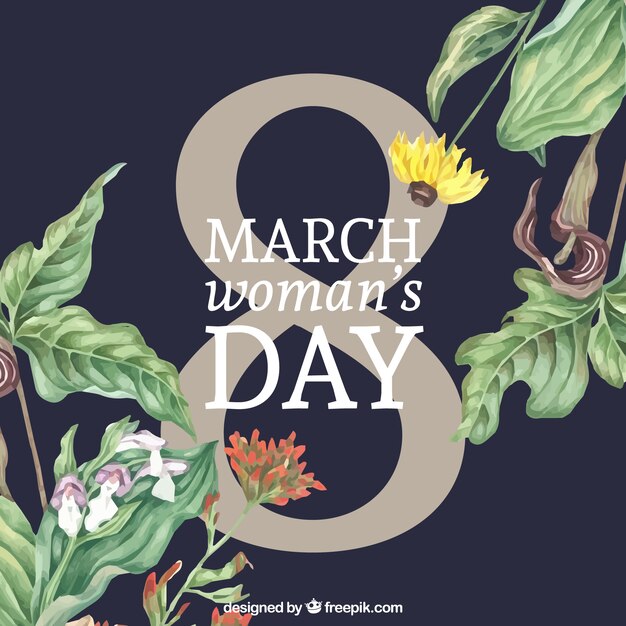 Free vector woman's day pretty floral background