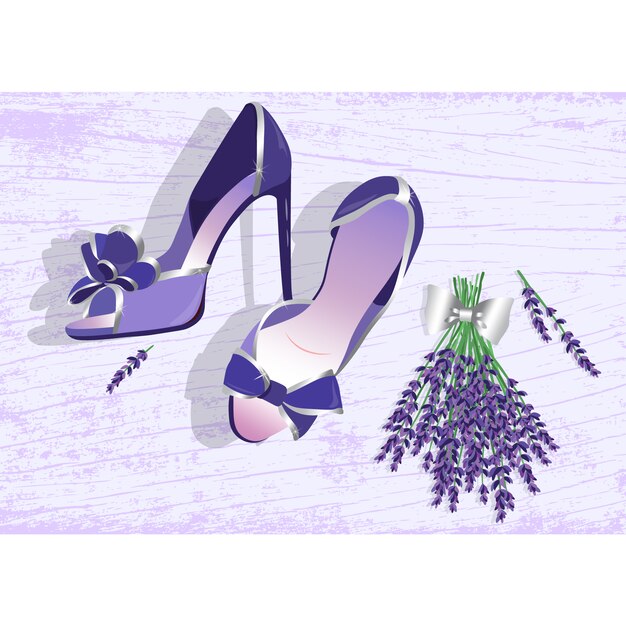 Woman shoes background design