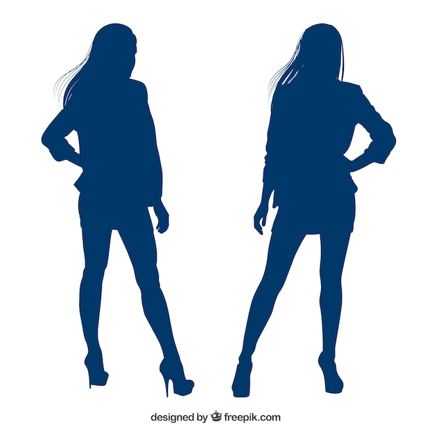 Free vector woman silhouette