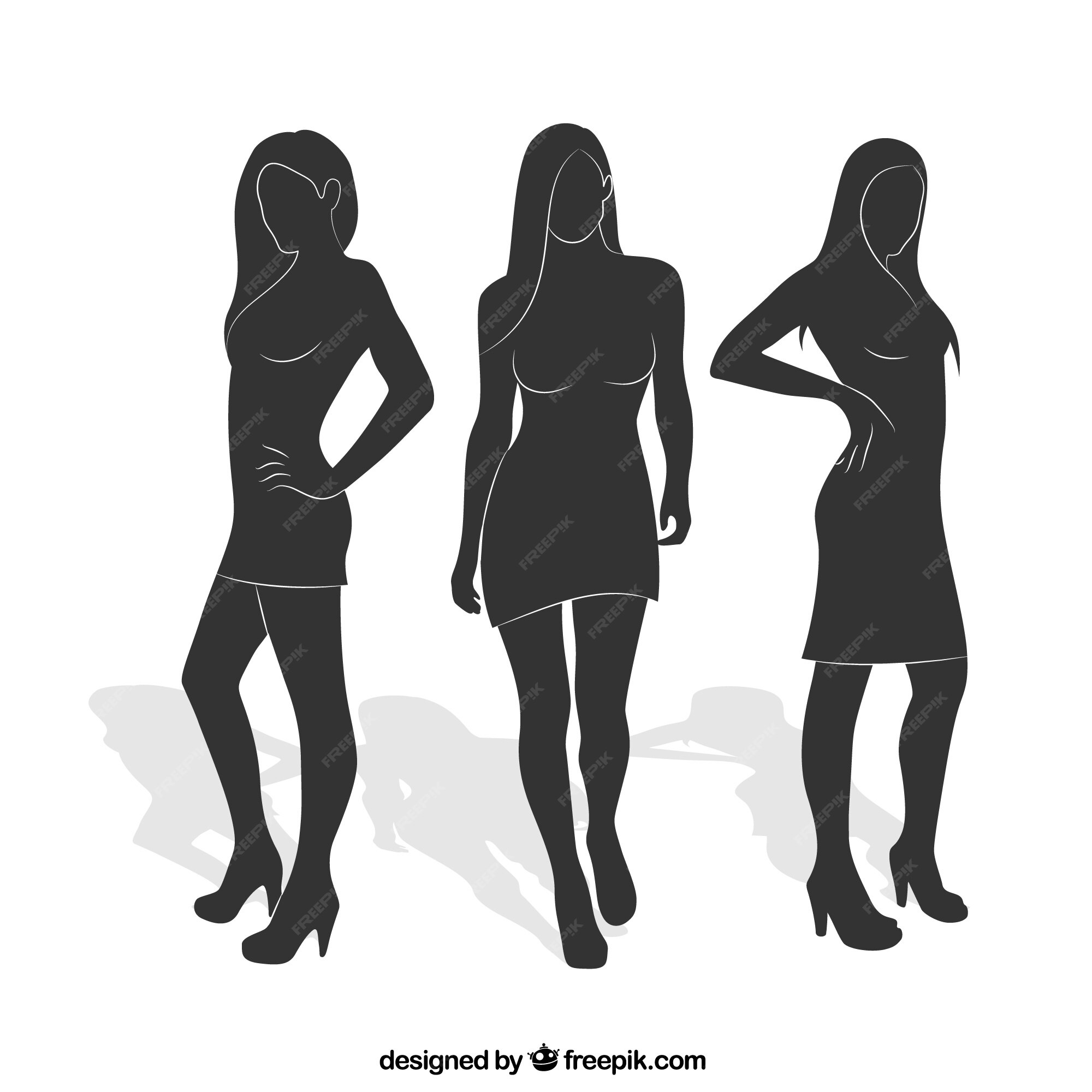 female silhouette full body