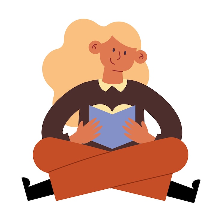 Free Vector woman studing design