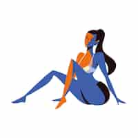 Free vector woman in swimsuit isolated icon
