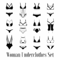 Free vector woman underclothes images set