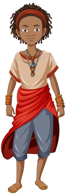 Free vector woman wearing african traditional clothes