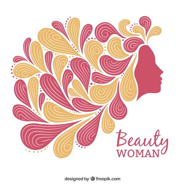 Free vector woman with abstract hair