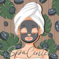 Free vector woman with facial mask