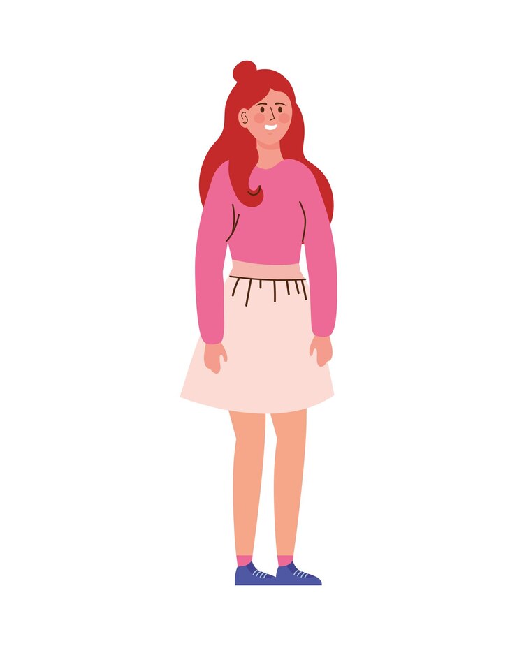 무료 Vector 긴 머리 아이콘을 가진 여자
