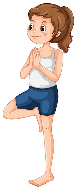 Woman with ponytail doing yoga