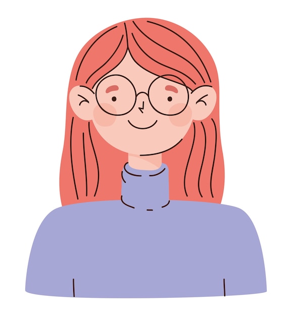 Free vector woman with red hair