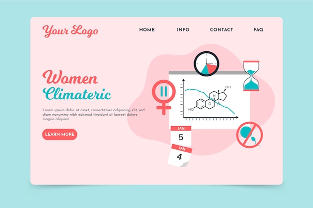 Free vector women climacteric - landing page