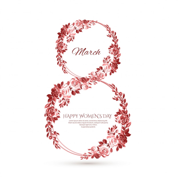 Women day frame flowers