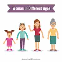 Free vector women in different ages