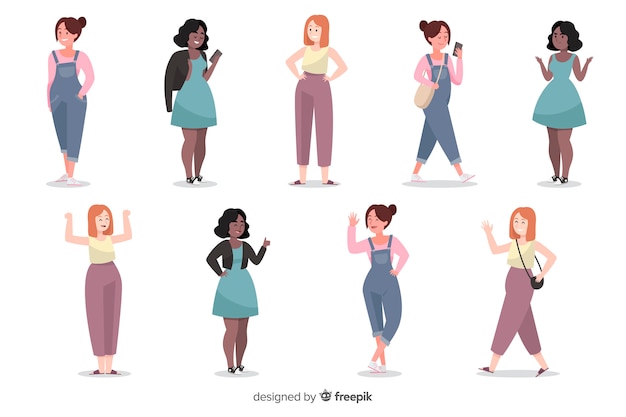 Free vector women doing things