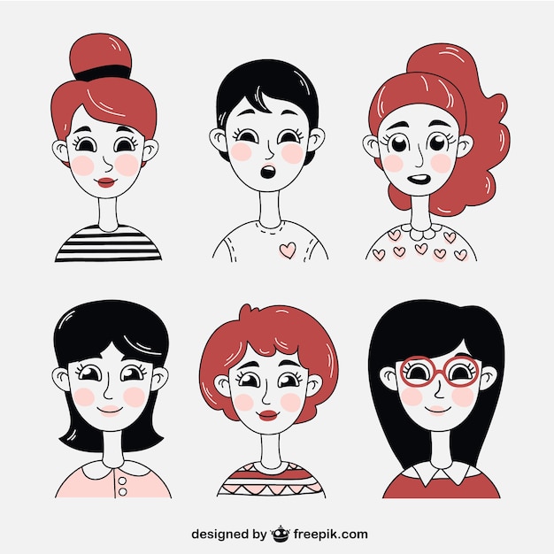 Free vector women illustrations