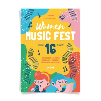 Women music fest poster design