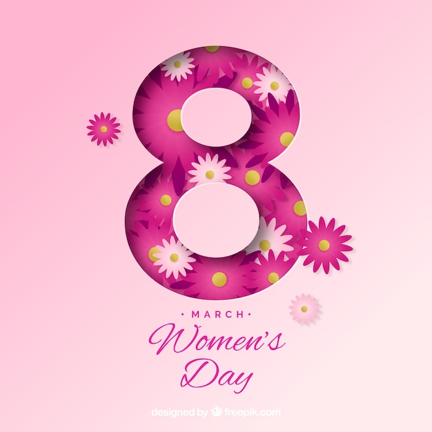 Women's day background in paper