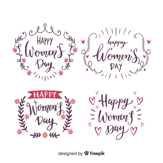 Women's day badge collection