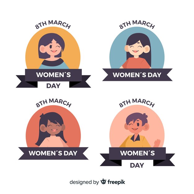 Women's day badge collection