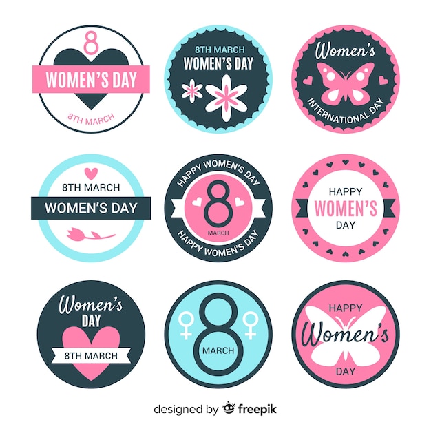 Women's day badge collection