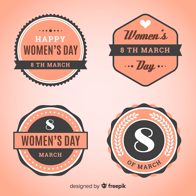 Women's day badge collection