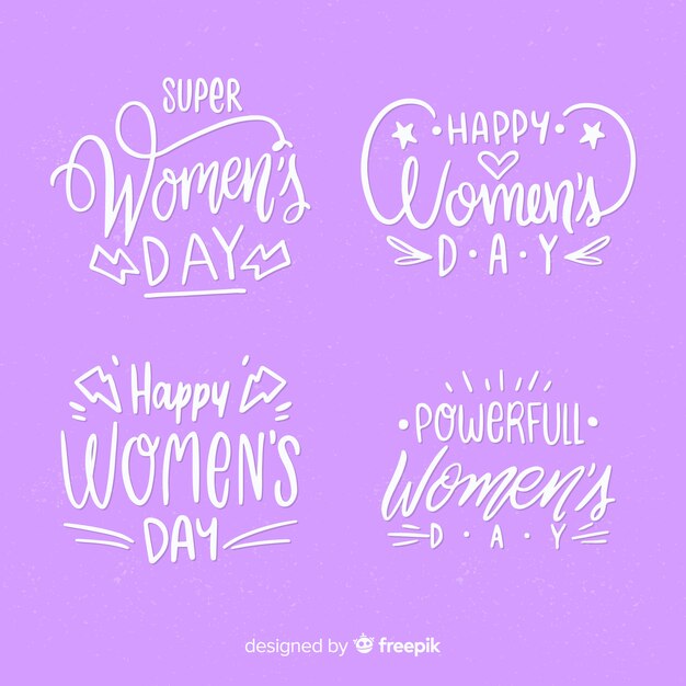 Women's day badge collection
