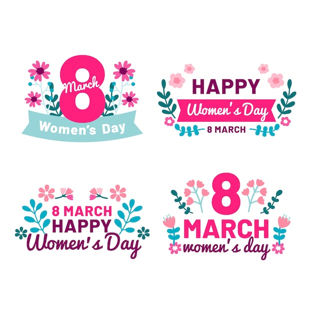 Women's day badge collection