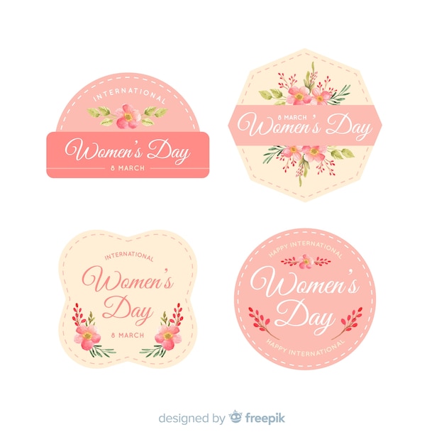 Women's day badges collection