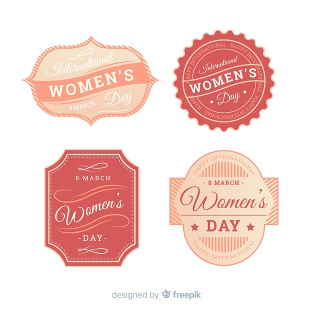 Women's day badges collection