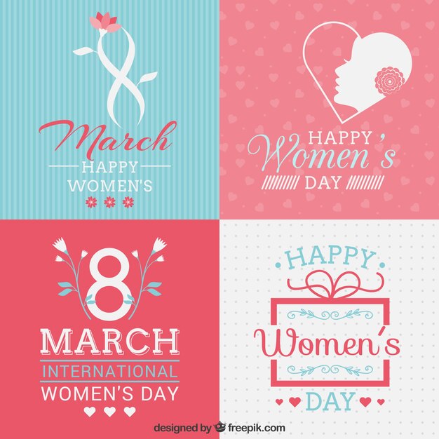 Women's day cards collection 