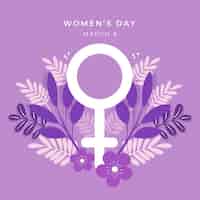 Free vector women's day celebration with floral design