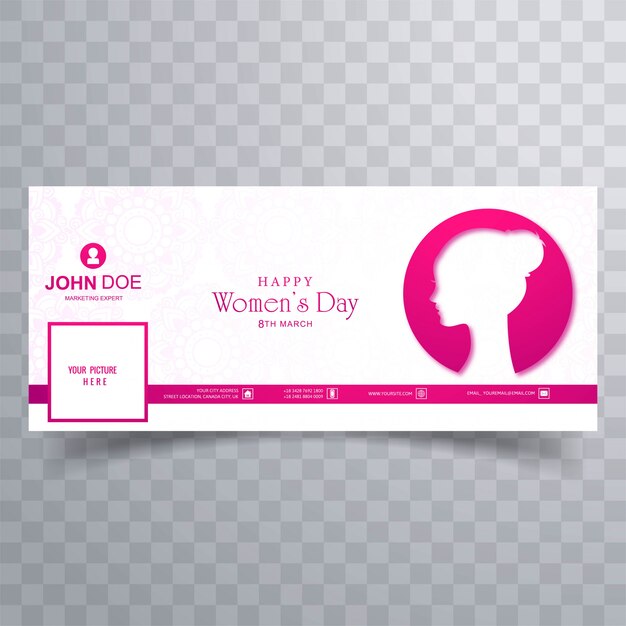 Women's day facebook cover banner template