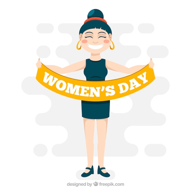 Free vector women's day flat background