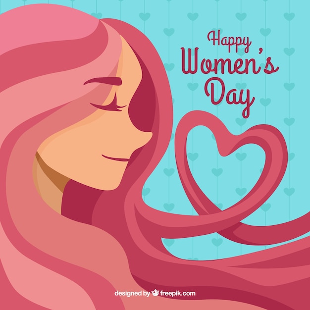 Women's day flat background