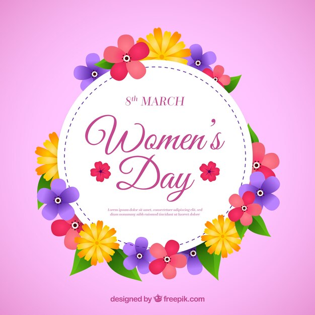 Women's day floral background