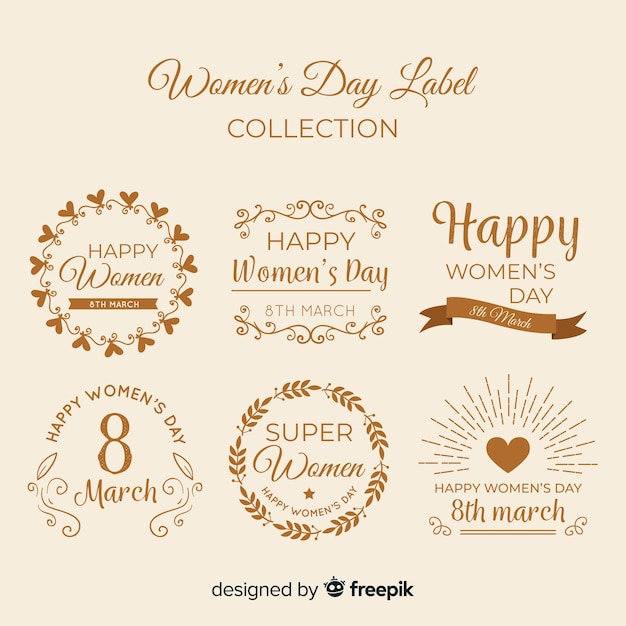 Women's day label collection