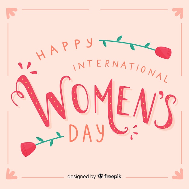 Women's day lettering