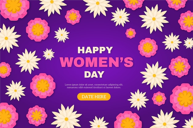 Women's day in paper style